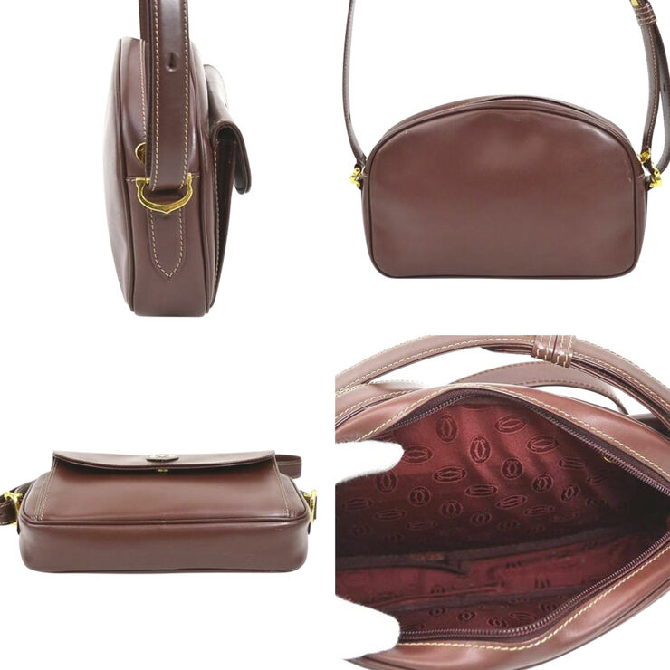 Cartier Vintage Cartier Shoulder Bag Burgundy