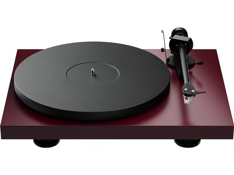 Pro-Ject Plattenspieler Debut EVO 2 Weinrot Plattenspieler mit TPE gedämpftem Gegengewicht