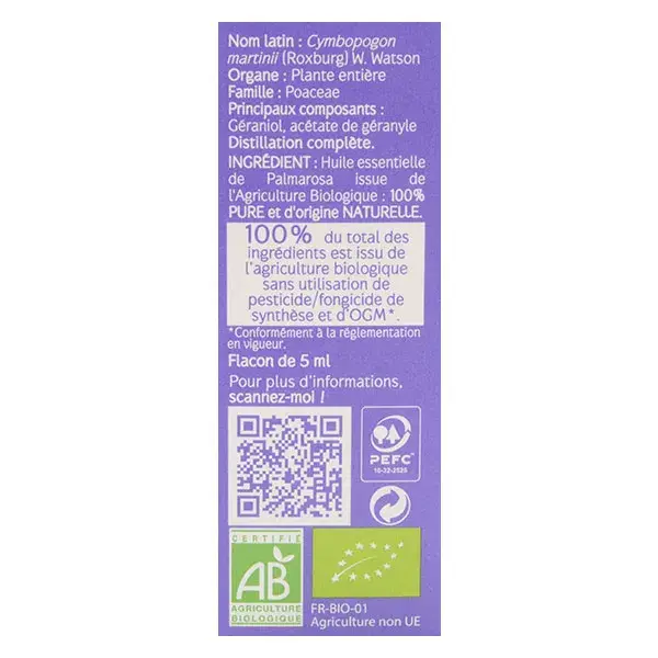 Óleo Essencial de Palmarosa Orgânico Naturaactive 5ml