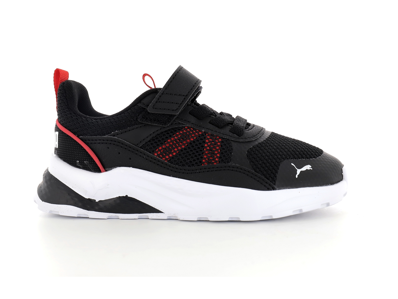 Puma-390842 Matières combinées Noir Rouge