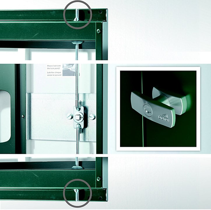 Abri de jardin double porte Biohort Europa T5 en métal coloris vert foncé ép.0,53 mm surface extérieure 7,2 m²