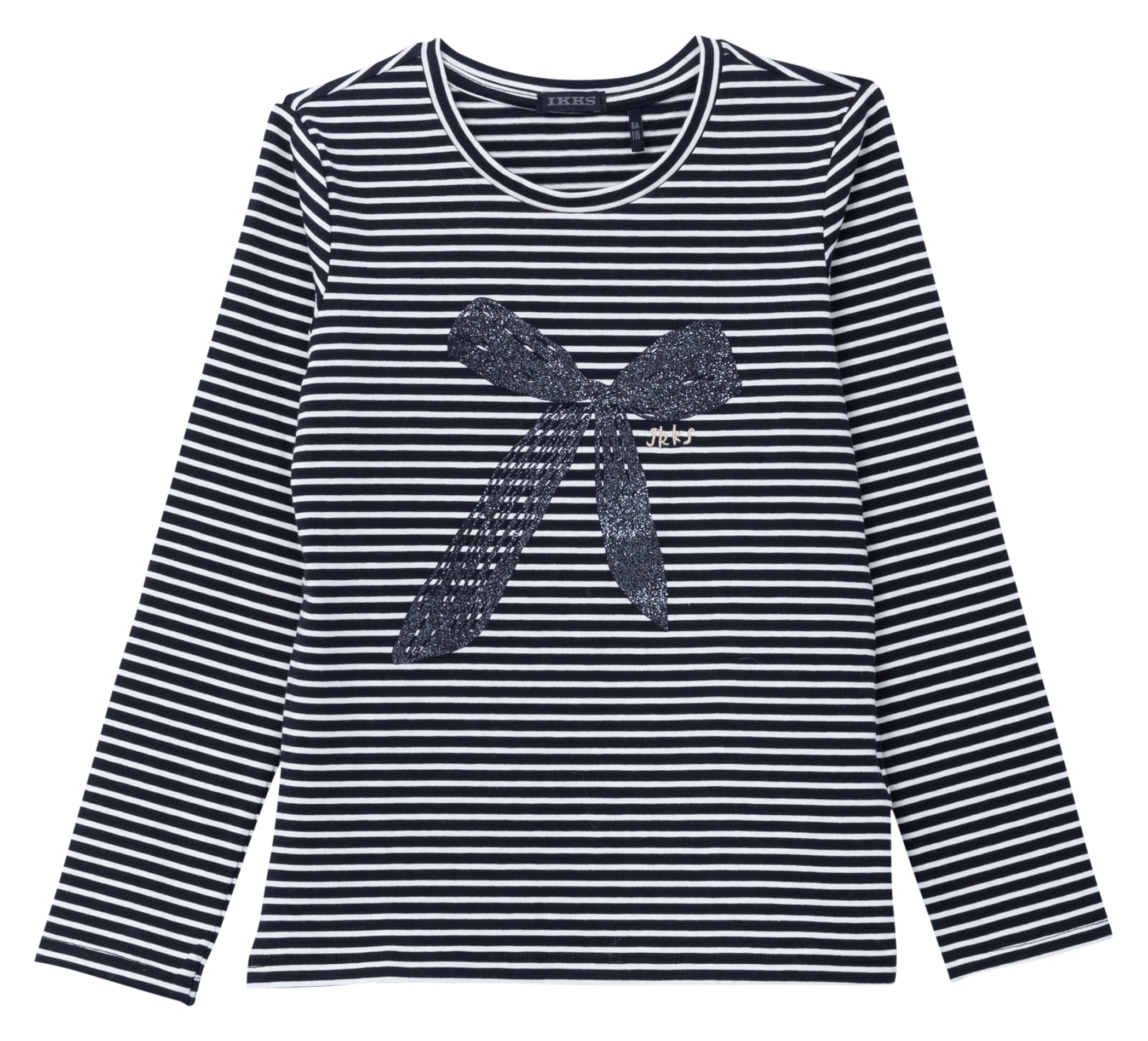 Tee-shirt col rond en coton mélangé | Noir