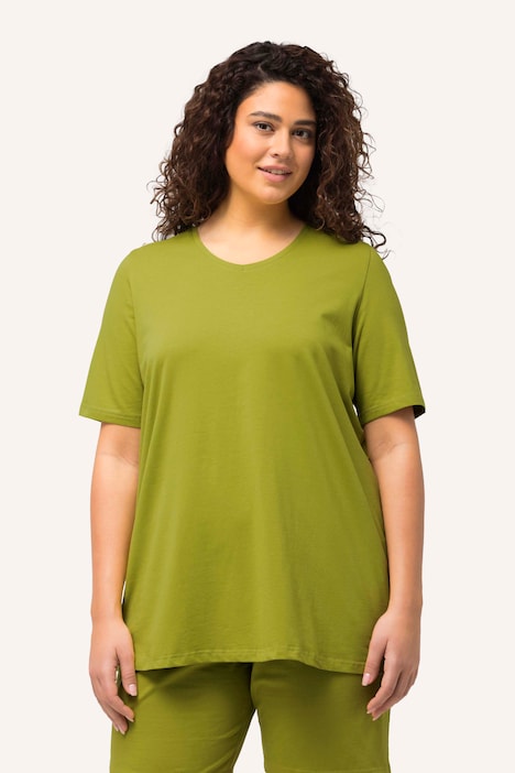 T-Shirt, A-Linie, V-Ausschnitt, Halbarm