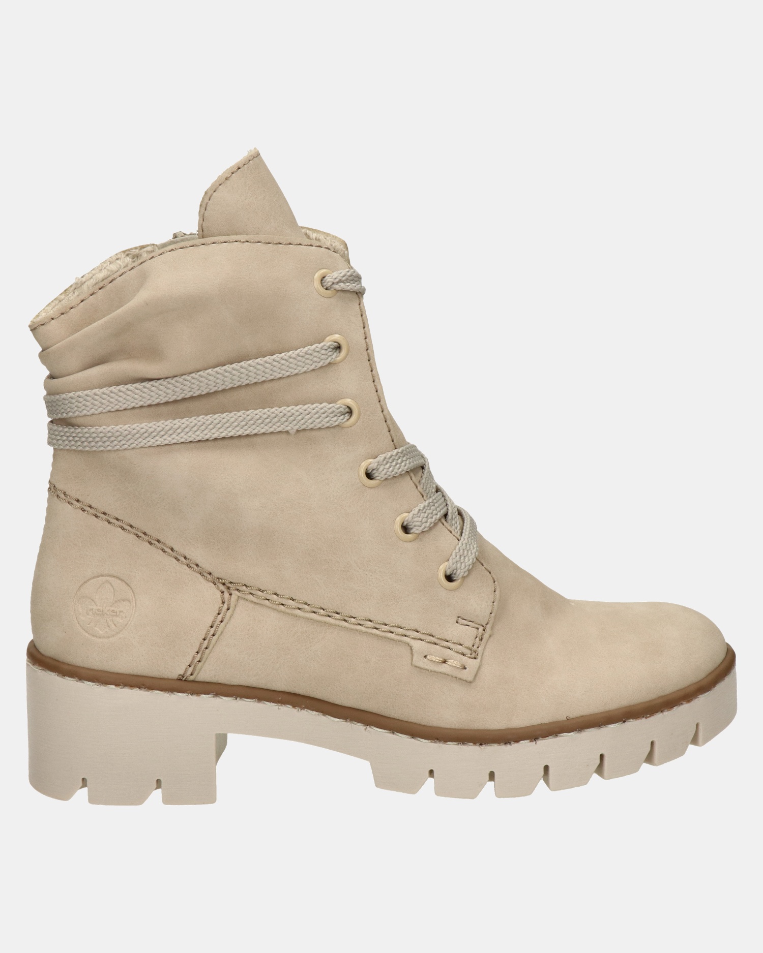 Rieker Veterboots  - ecru