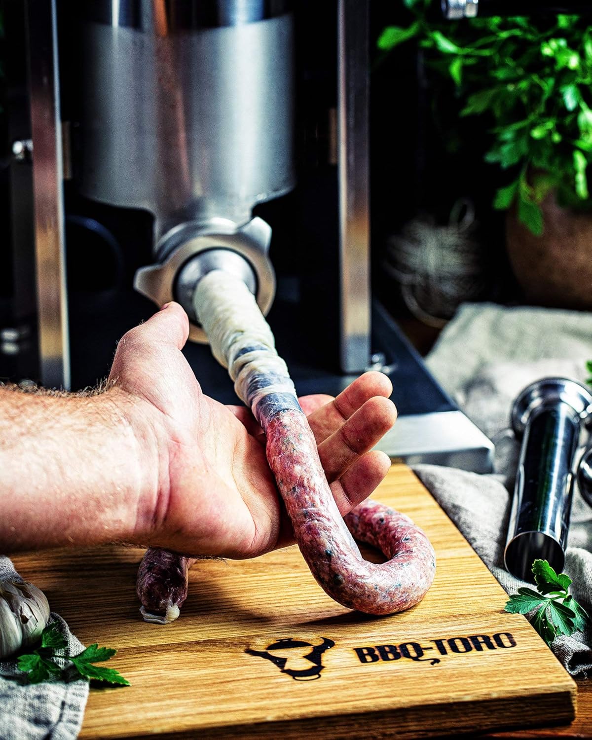 Zelsius elektrischer Wurstfüller 10L Wurstfüllmaschine elektrisch Edelstahl Wurstpresse mit Fußpedal 4x Fülltülle 3x Ersatzdichtung