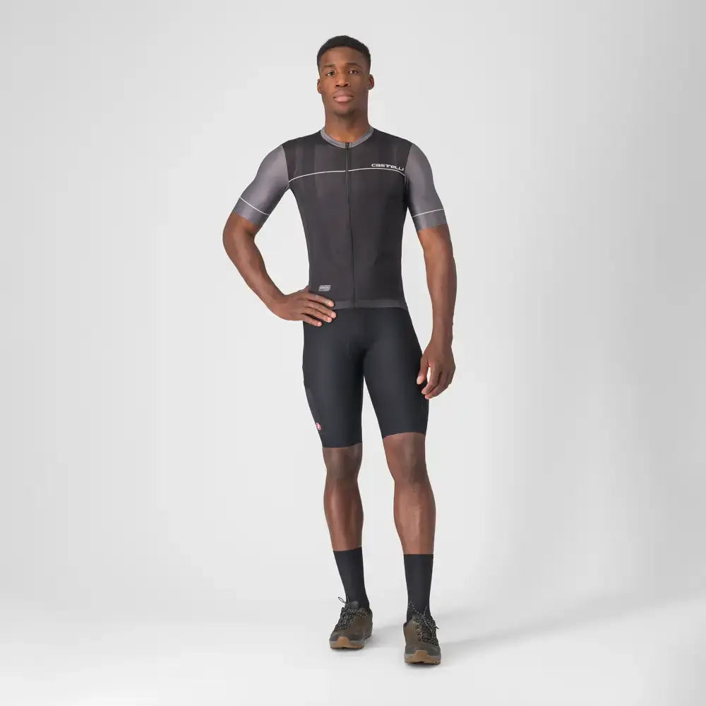Castelli Unlimited 2 Fietsshirt Korte Mouwen Zwart/Grijs Heren