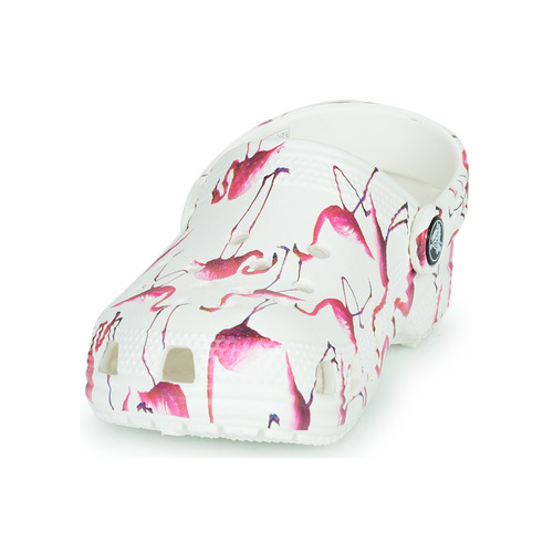 Crocs - CLASSIC POOL PARTY CLOG K - Blanc / Rose