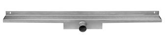 Easy Drain Compact 30 Wall Zero douchegoot enkele plaat 6x100cm m. zijuitloop RVS