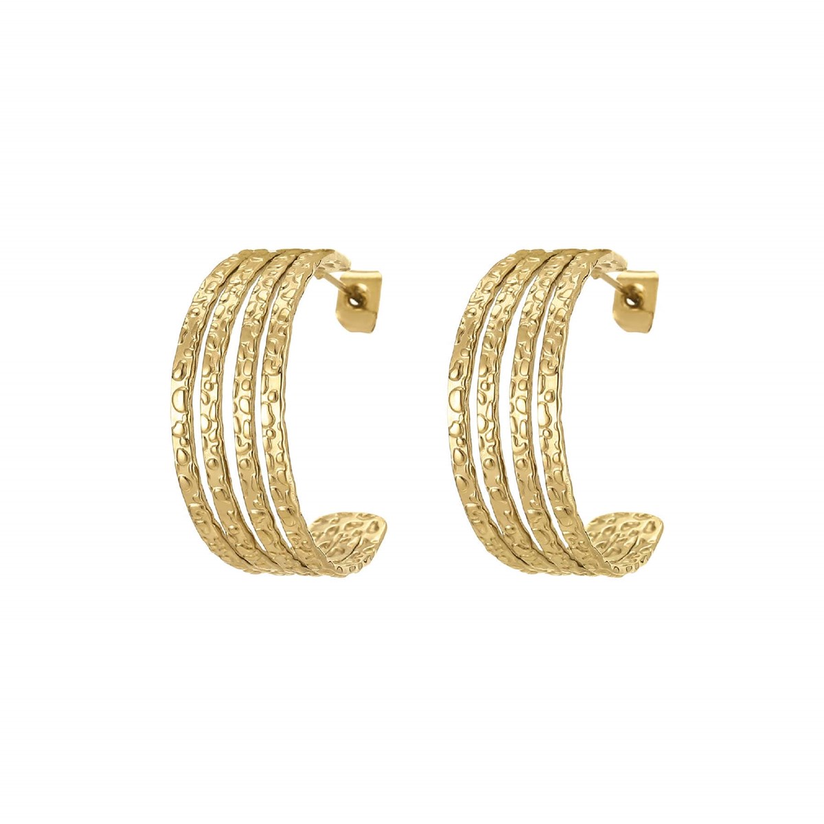 Boucles Zéfir acier doré or