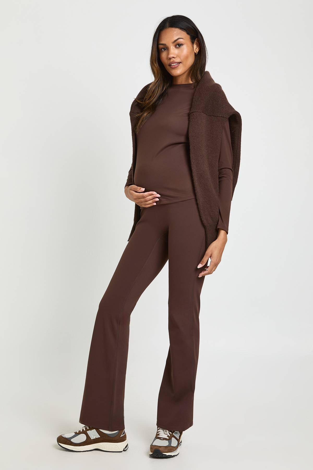 boohoo Maternité Ultra-doux Modelant Soutien pour le Ventre de Grossesse Yoga Flares