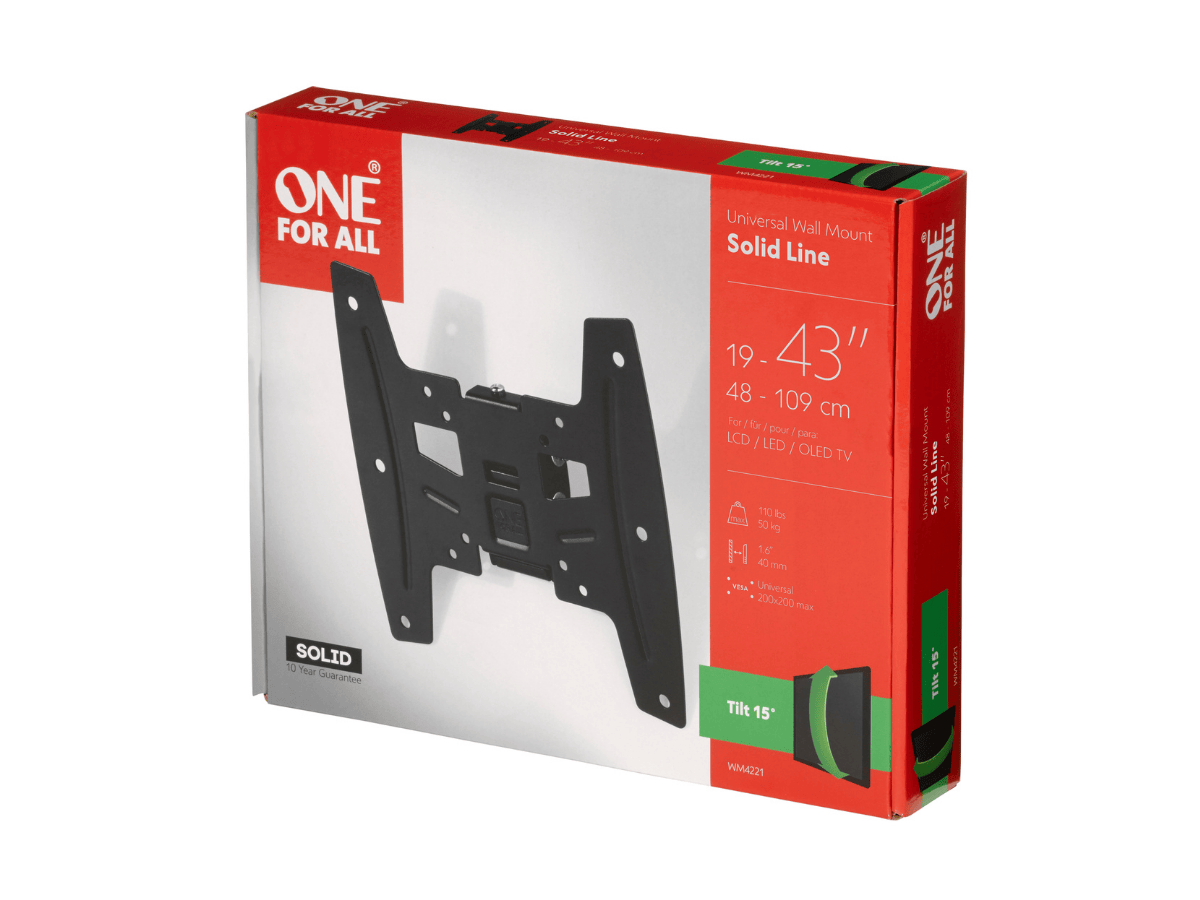 One For All Solid Tilt 15° TV Beugel - 19 tot 43 inch