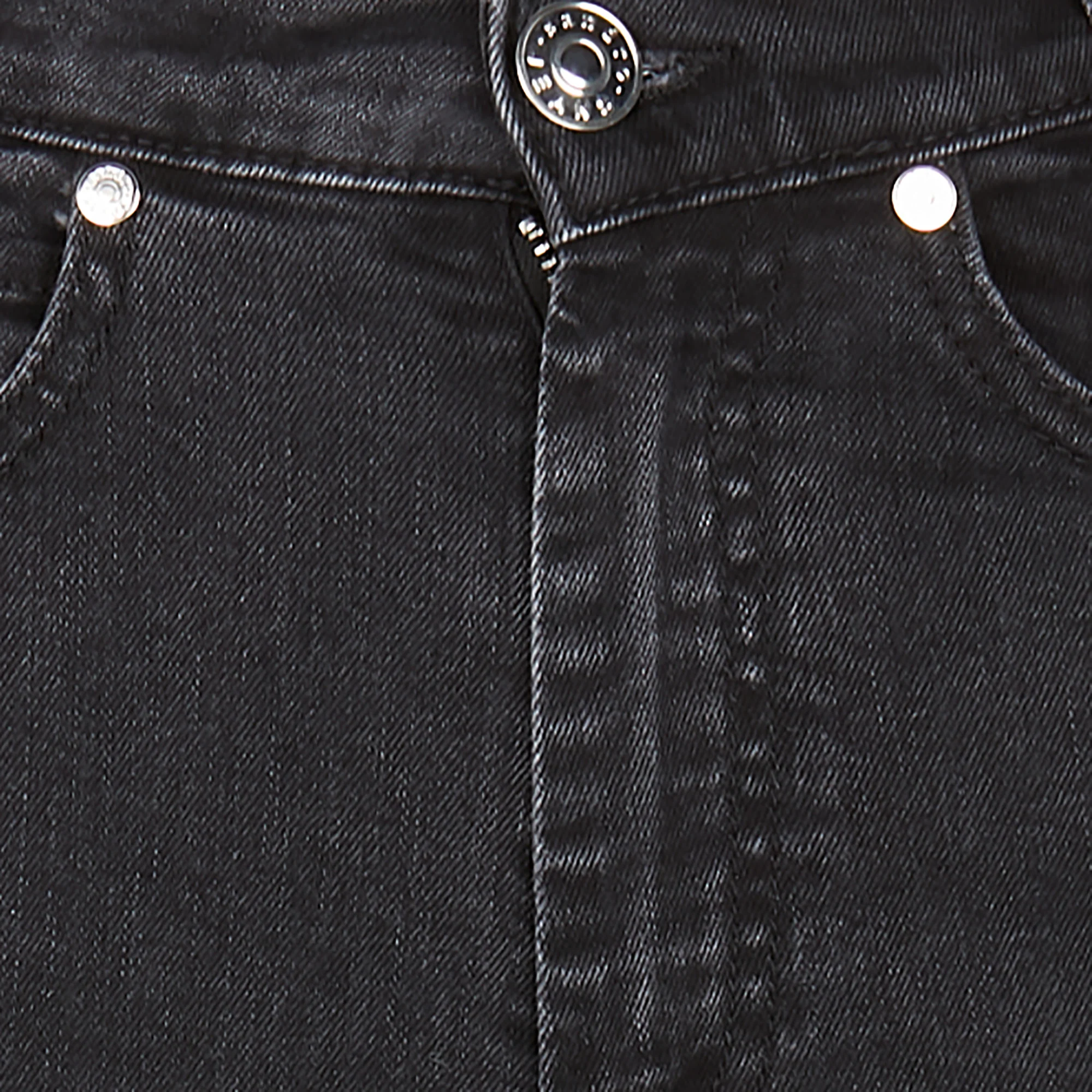 Jean droit taille haute | Noir