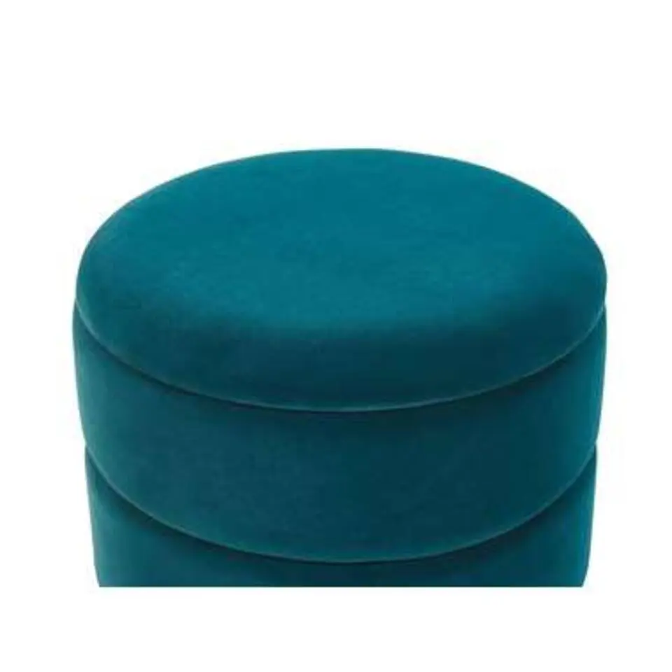 ELGIN - Poef - Blauw - 37 cm - Fluweel