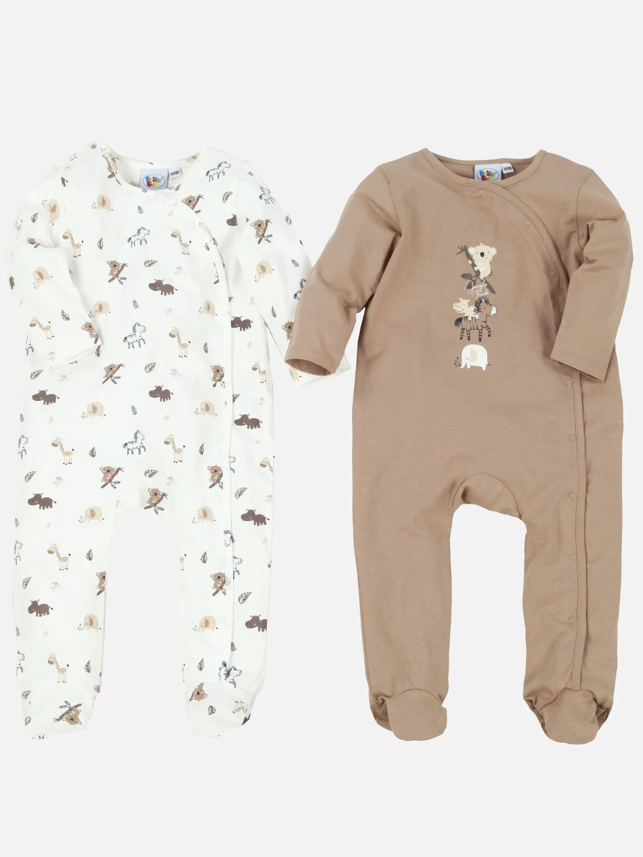 Baby Jungen Pyjama im 2er Set mit Fuß