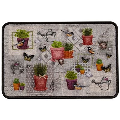 Tapis de cuisine motif plantes