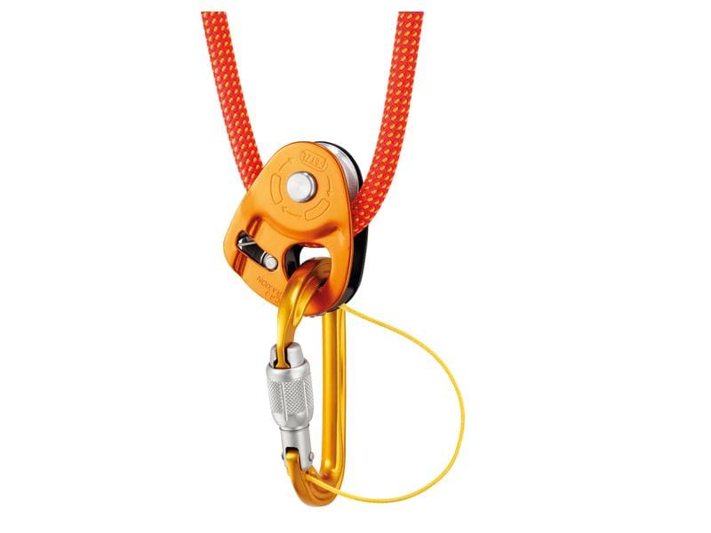 Petzl Umlenkrolle Micro Traxion Pulley Ropeclamp Leichte Umlenkrolle mit Rücklaufsperre und hohem Wirkungsgrad