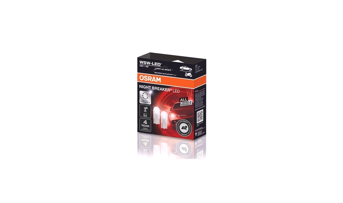 Pæresæt W5W Night Breaker LED - Osram