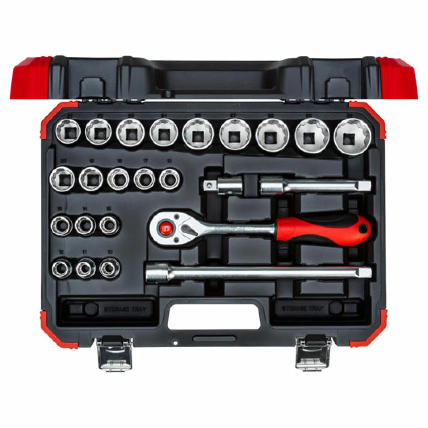Gedore RED R69013024 24-delige Dopsleutelset - 1/4'' en 1/2''