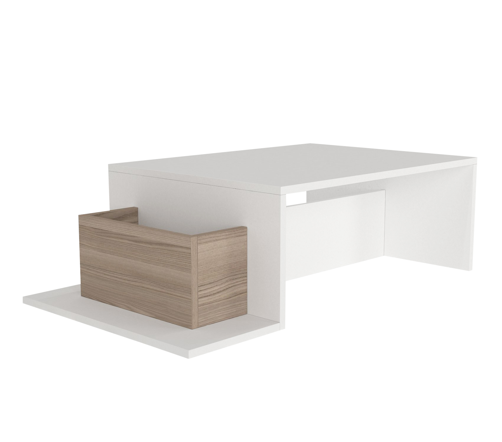 Couchtisch - weiß-Cordoba - mit Ablagefach - 106,8 cm