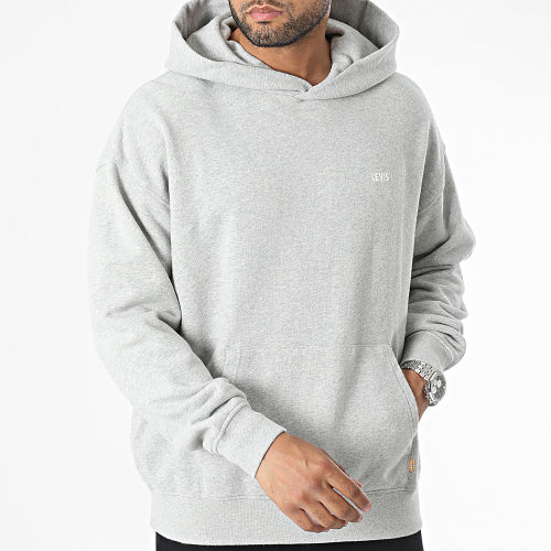 Sweat Capuche A3767 Gris Chiné