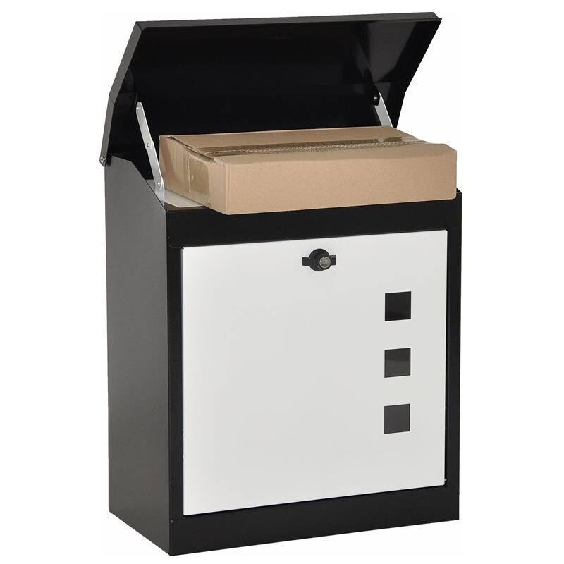 Dazikemo Briefkasten Paketbox anthrazit/weiß