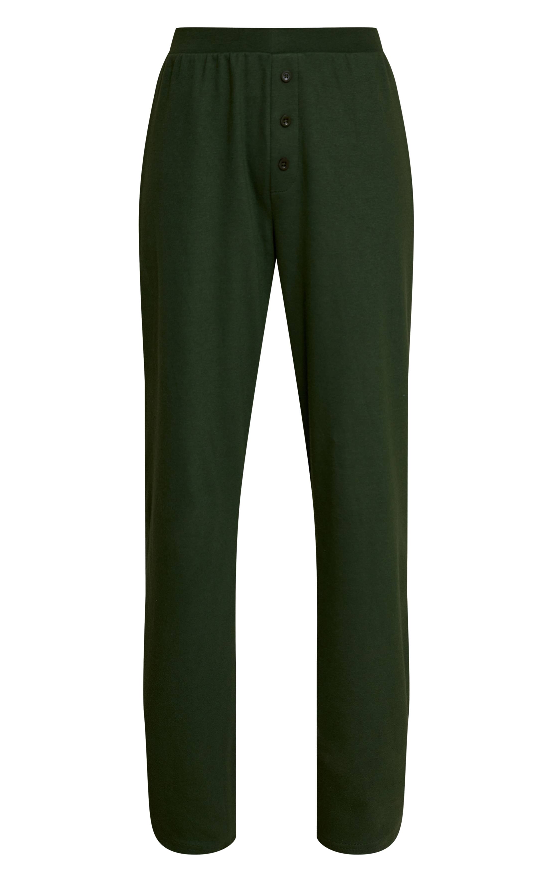 Vert Emeraude Pantalon Large Super Doux Ensemble Coordonné
