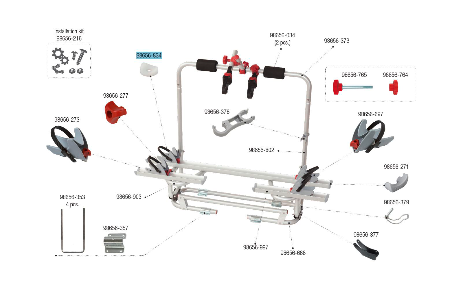 Fiamma Konkavunterlagsscheibe 32 x 8 mm passend für Carry Bike Caravan XL A Pro 200 / Caravan XL A Pro 200 E-Bike - Fiamma Ersatzteilnummer 98656-834