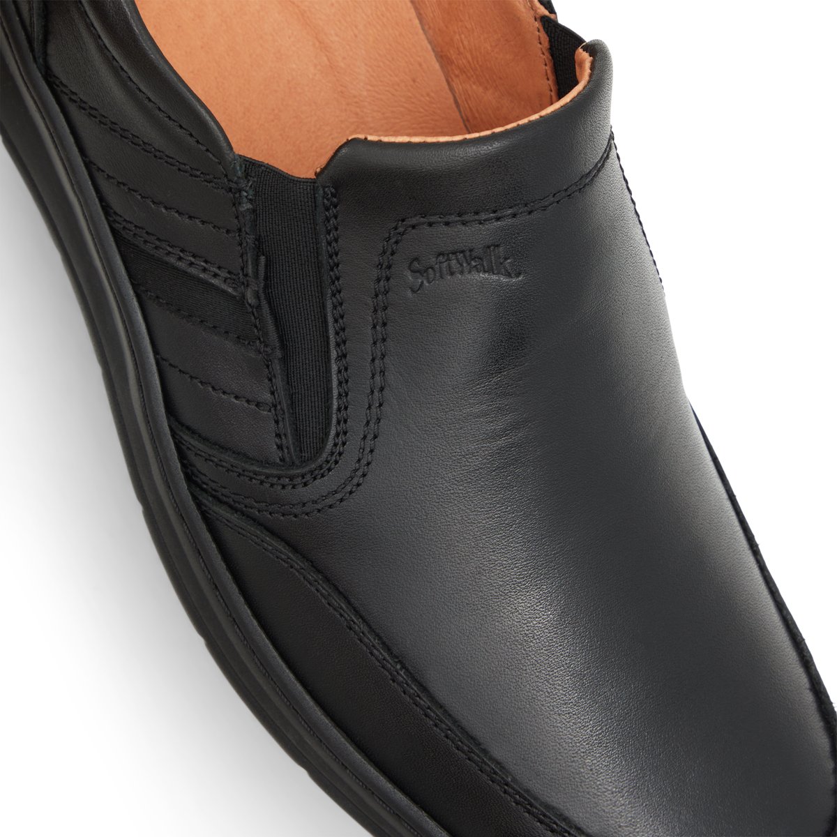 SOFT WALK-Pietrosul-Mocassins Chaussures Décontractées - Talon plat - Noir/Noir