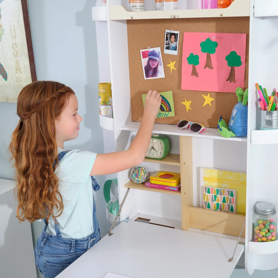 KidKraft® Arches Freischwebender Wandtisch und Stuhl, weiß