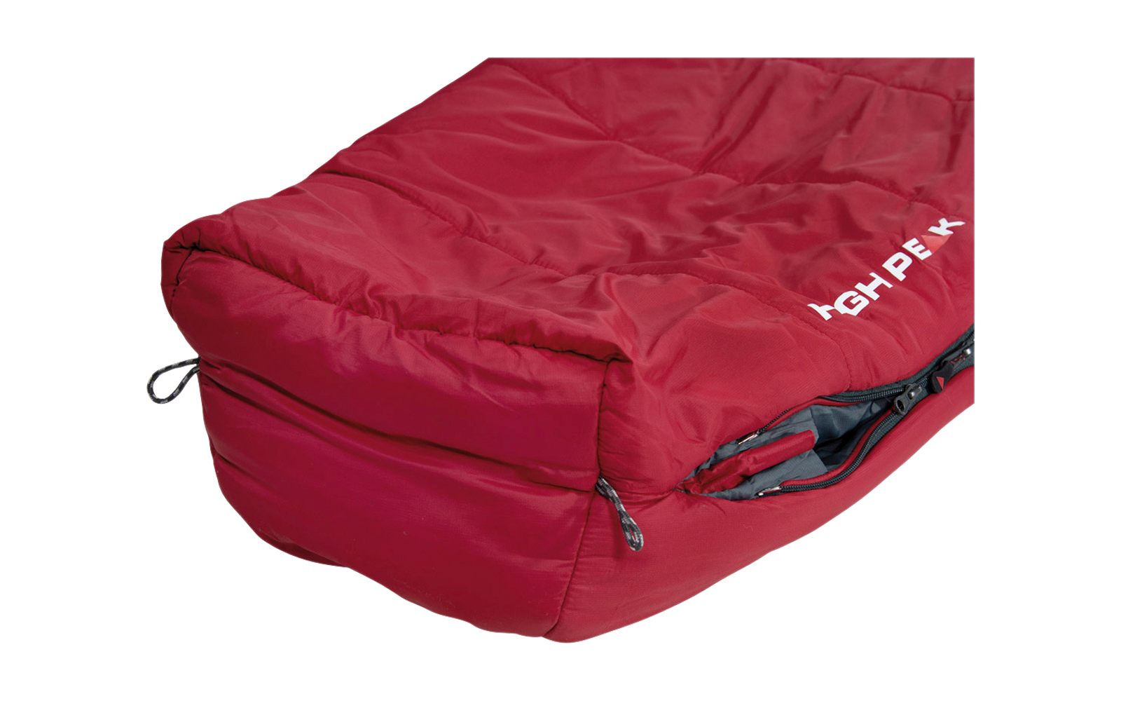High Peak Hyperion 1 M Mumienschlafsack 210 x 80 cm dunkelrot/grau