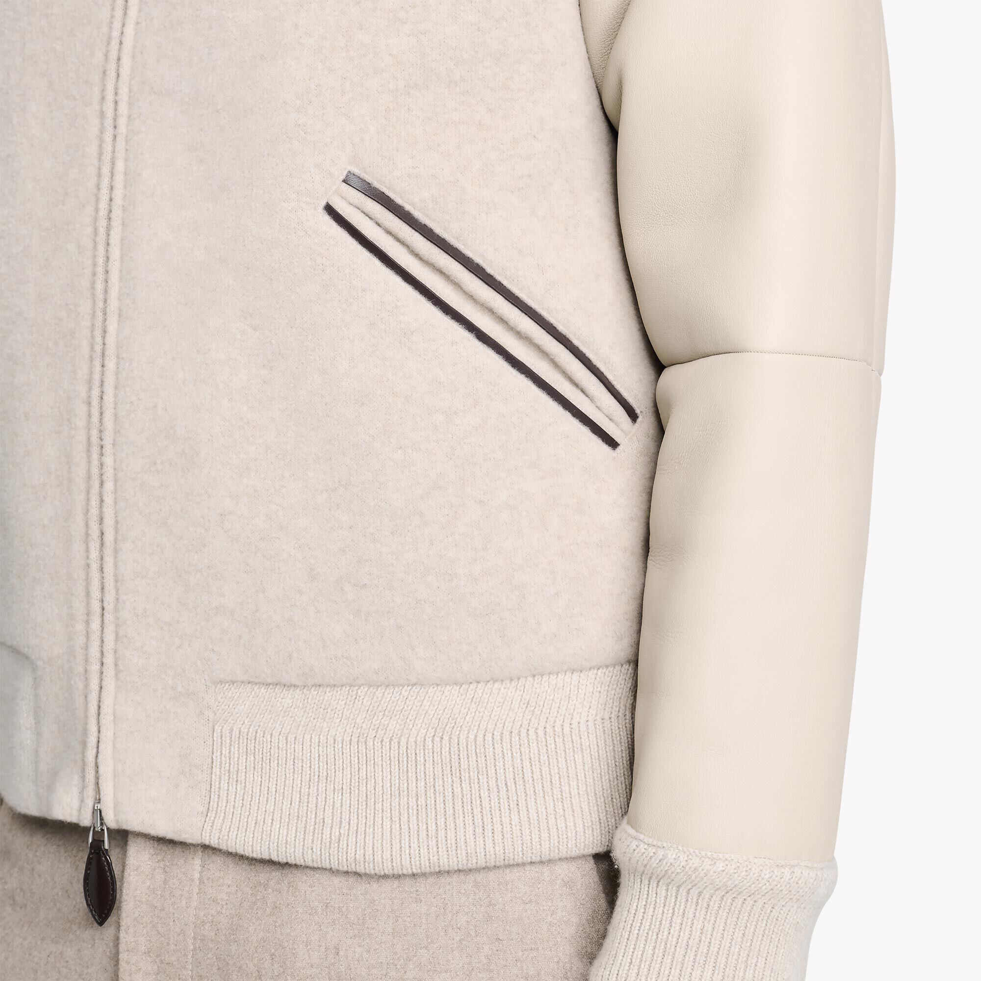 Blouson En Cachemire Avec Manches En Shearling