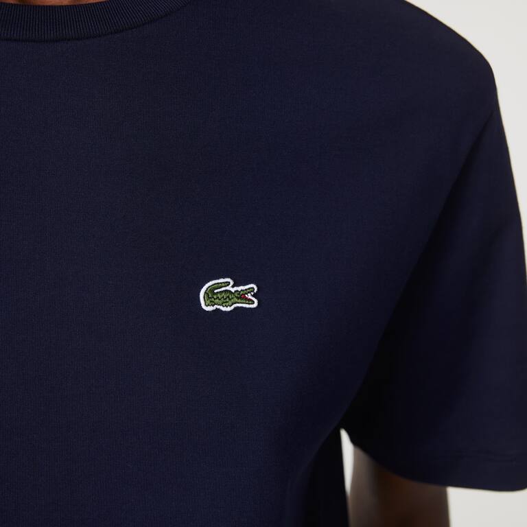 T-shirt à col rond en coton premium T-Shirts - Bleu - Lacoste - Femme