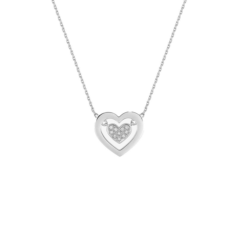 Collier Femme - Or 18 Carats - Diamant 0,05 Carats - Longueur : 42 cm