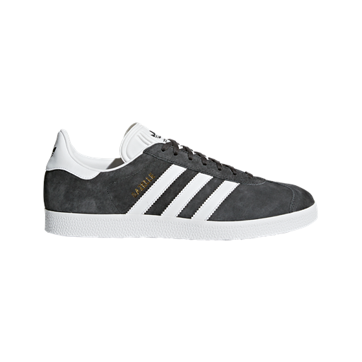 Adidas Gazelle Sneakers, Dark Grey Heather/White/Gold Metallic, 39 1/3