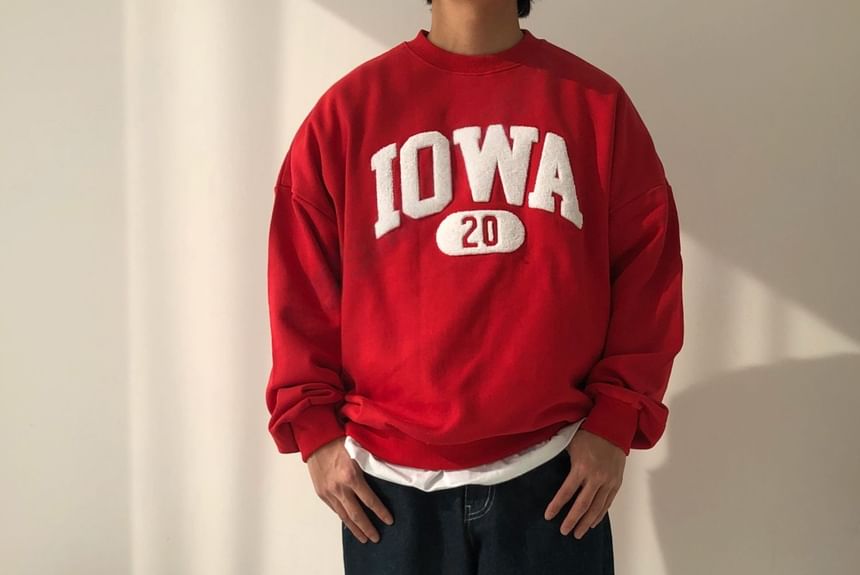 SeoulPop - Sweatshirt met losse pasvorm en letters