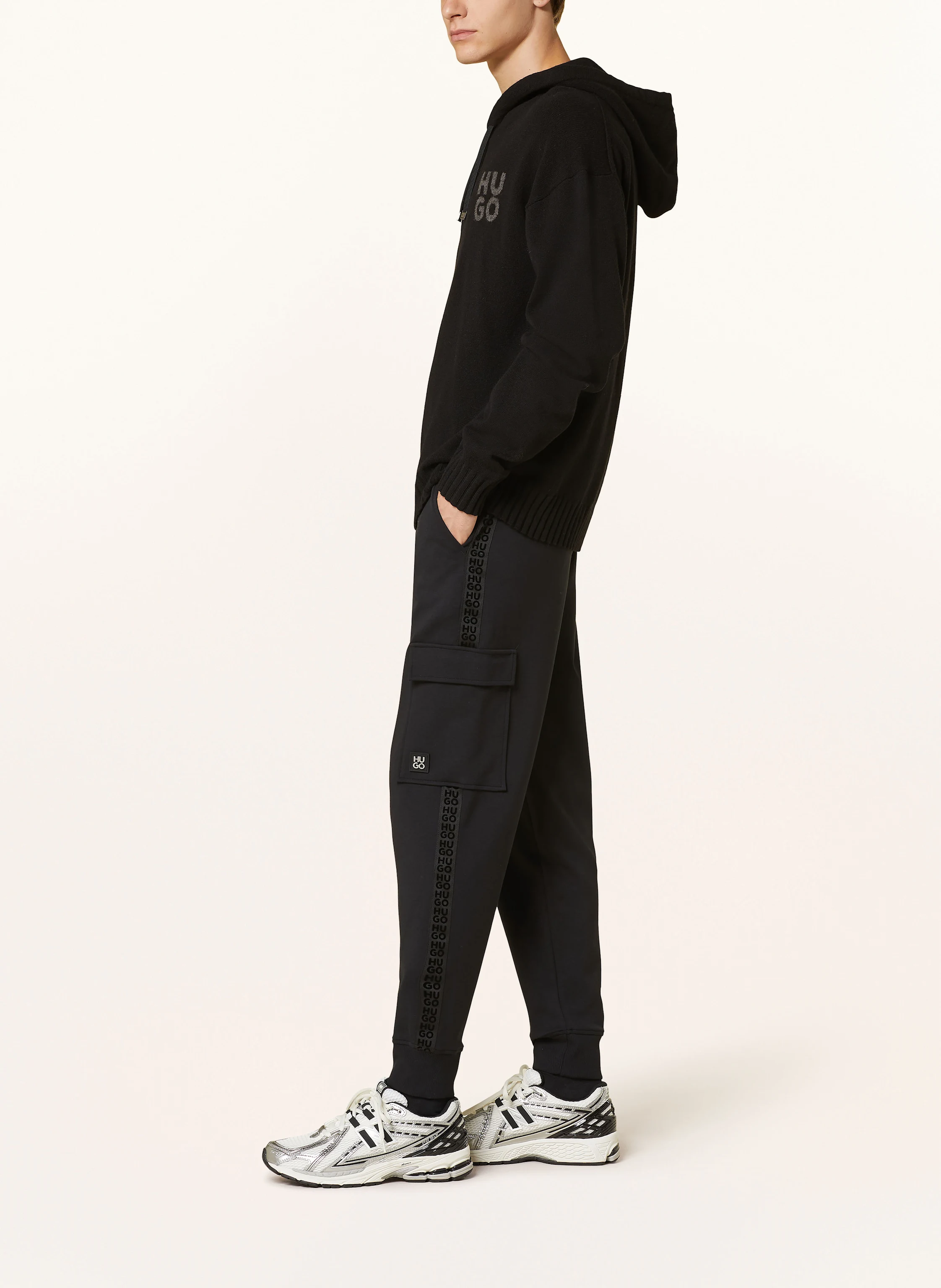 HUGO Sweatpants DISLAND mit Galonstreifen