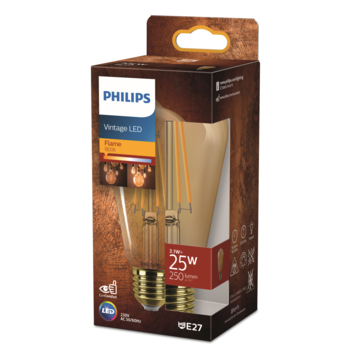 Philips LED edison E27 25W filament goud niet dimbaar