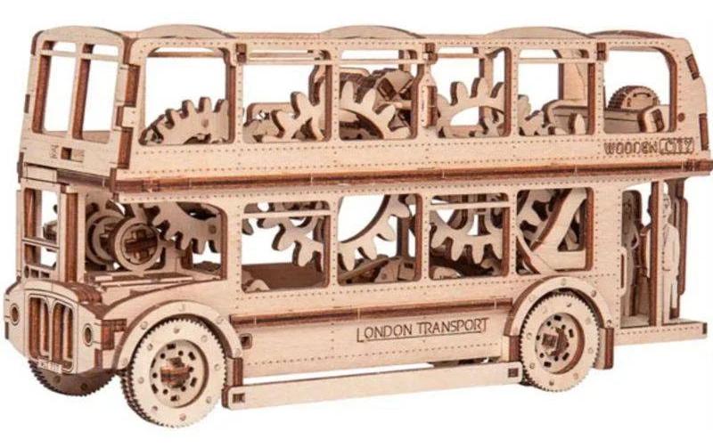 Tiny Adventures – London Bus HolzbausatzDetailliertes London Bus Modell