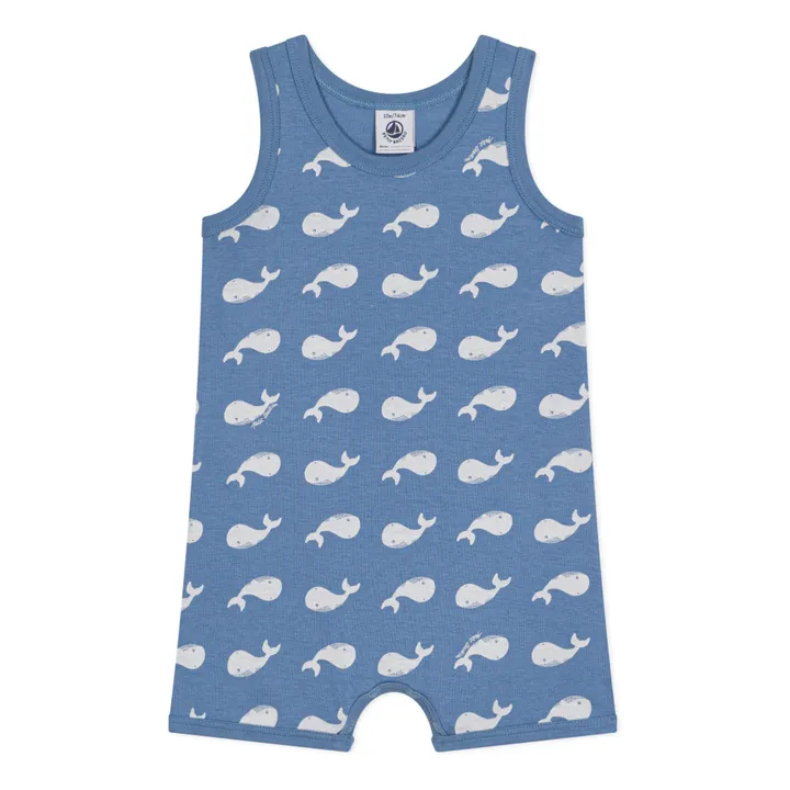 Petit Bateau Combishort Moule Baleines | Bleu
