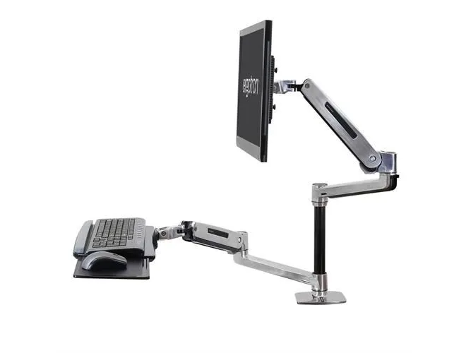 Ergotron WorkFit-LX - Stående skrivebordsomformer - poleret aluminium