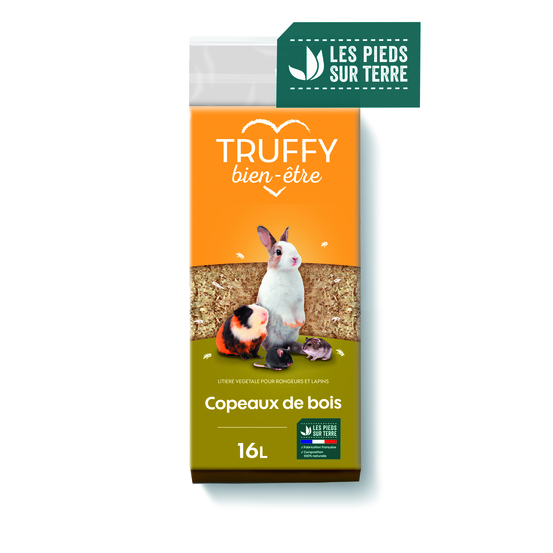 Litière en copeaux de pin pour rongeur Truffy bien être 16L