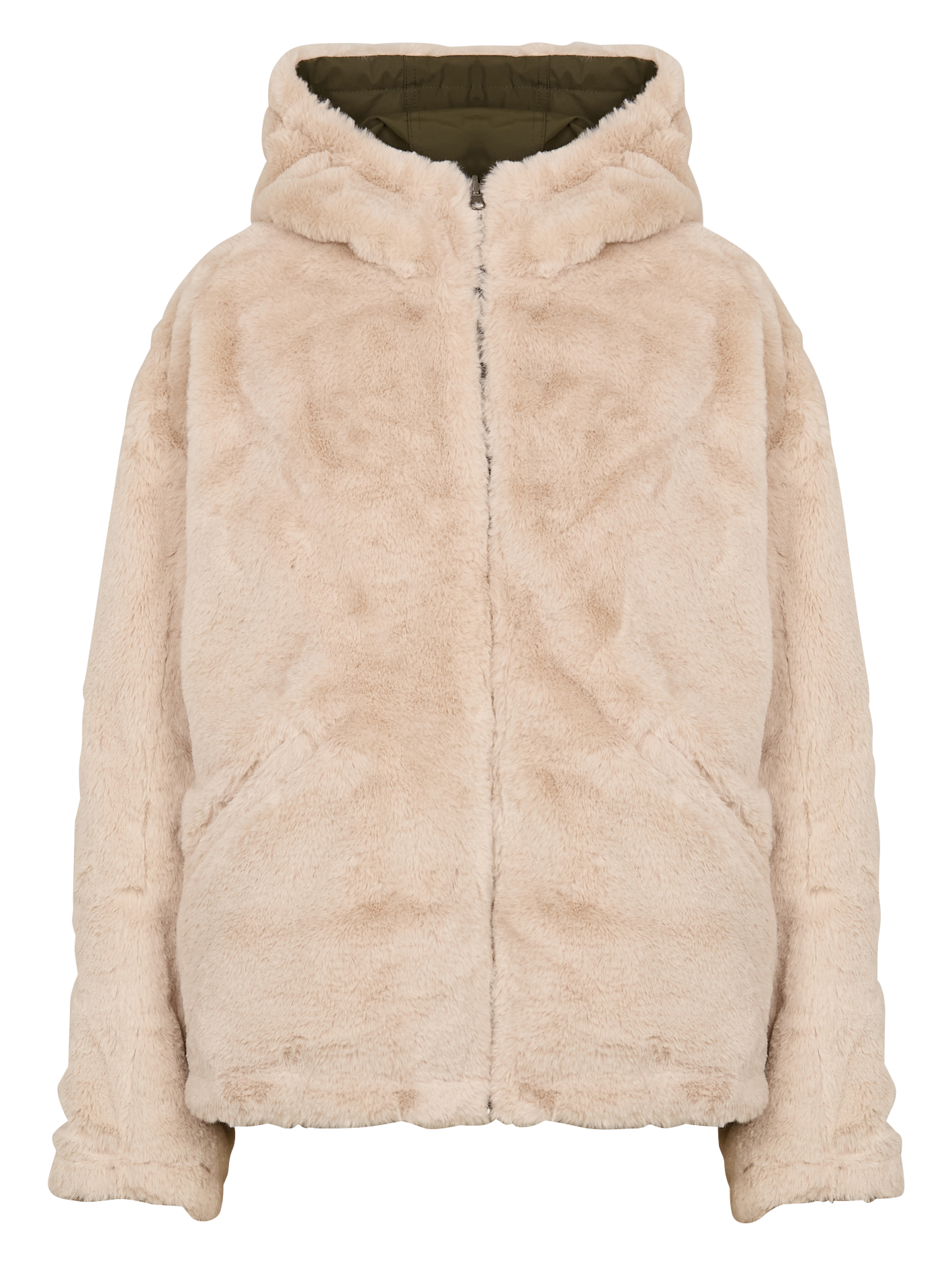 VABARIA - Parka courte réversible | Vert