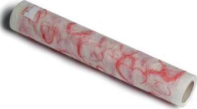 Sizoflor - Bordløber Med Hjerter - Hvid Rød - 30 CM