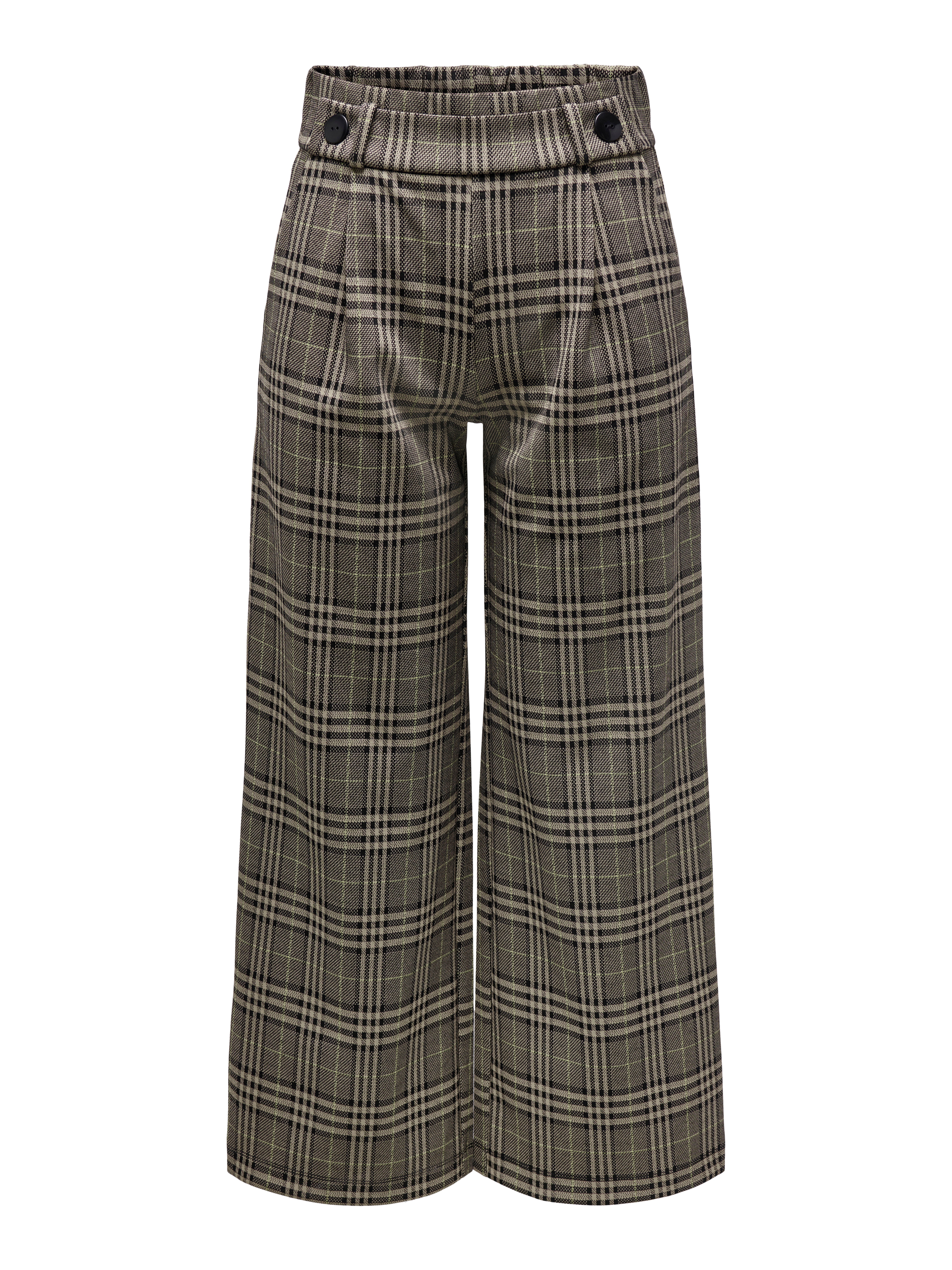JDYGEGGO Mittlere Taille Weiter Beinschnitt Hose Cobblestone