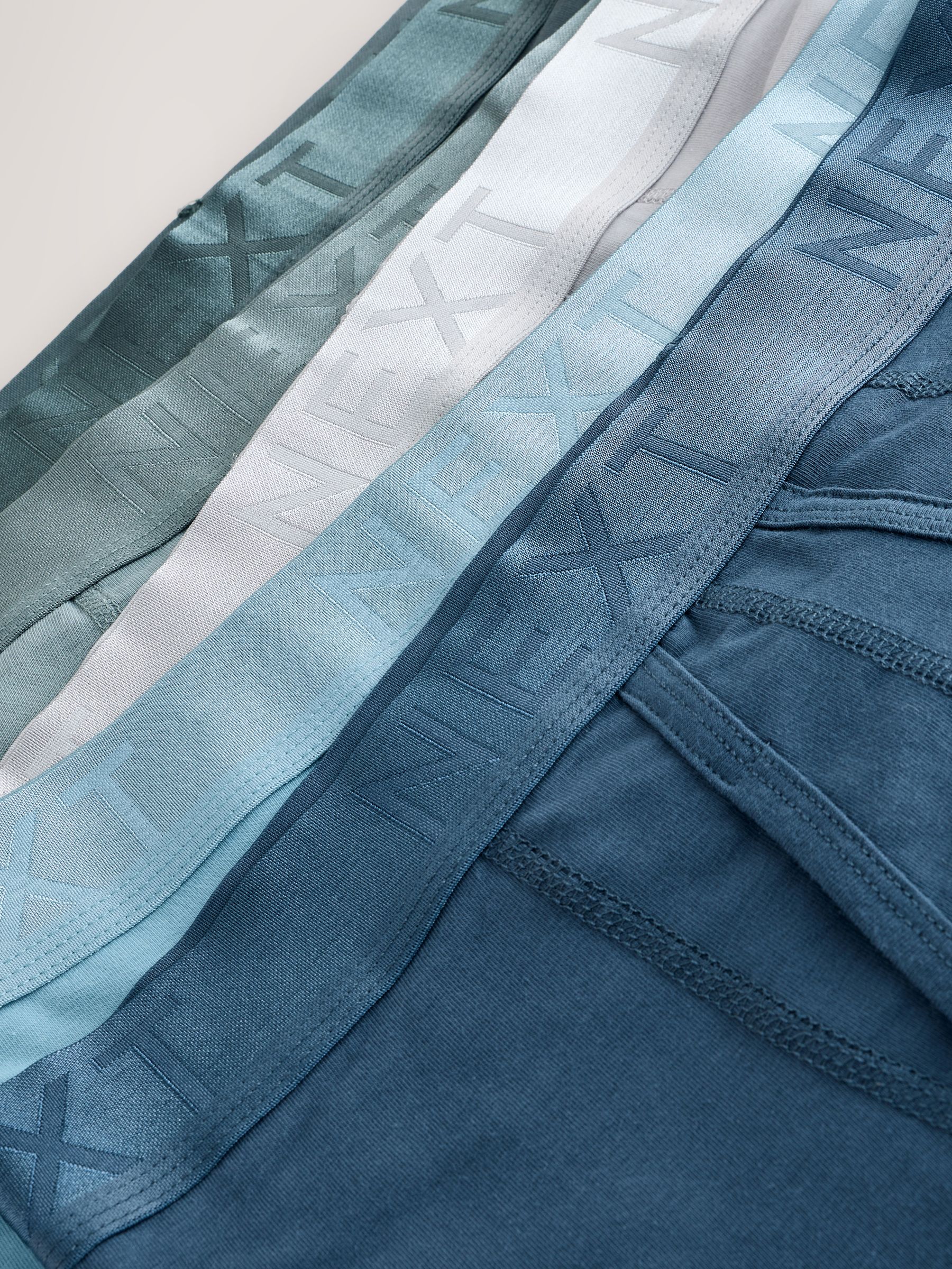 Blauw/grijs/groen - Boxershorts van katoenrijk materiaal met A-voorkant