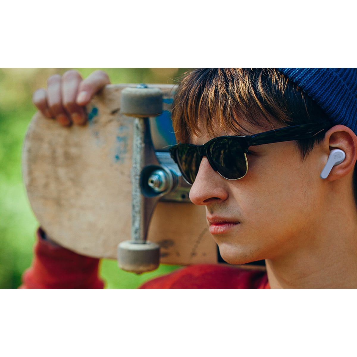 JBL Wave Beam helt trådløse in-ear hodetelefoner (blå)