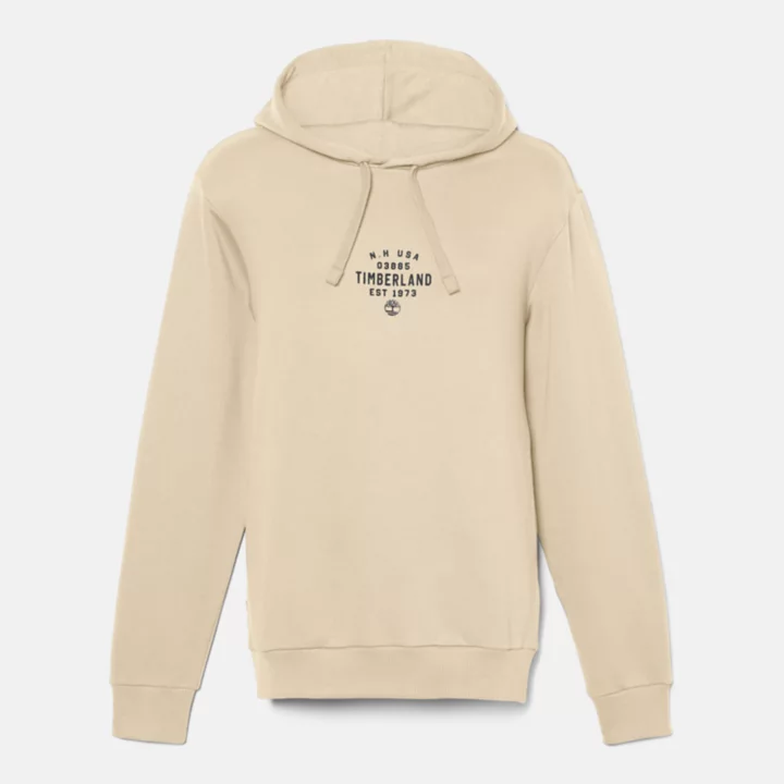 Sweat à capuche avec motif graphique unisexe en beige