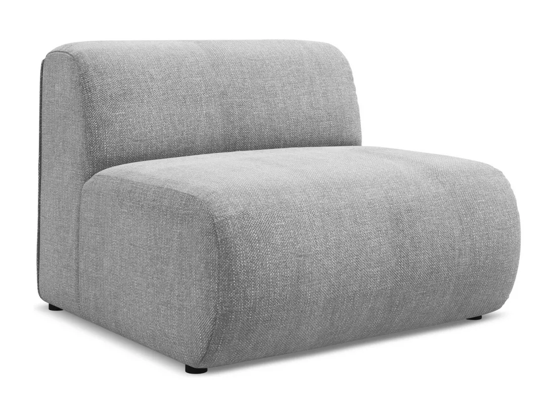 Fauteuil pour canapé modulable en tissu chenille - gris clair - EKAHI