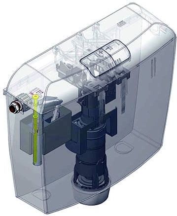 Mueller - Laaghangend Reservoir - Wit Glans - Inclusief Muurbevestigingsmateriaal