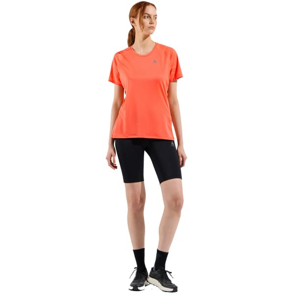 T-shirt running ODLO ESSENTIAL PRINT CREW NECK S/S W LIVING CORAL
